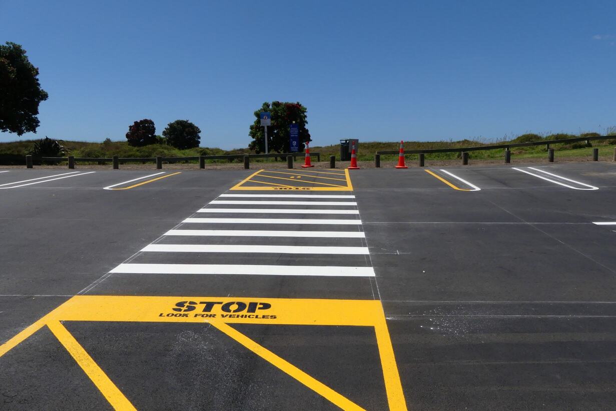 Motorcycle parking area